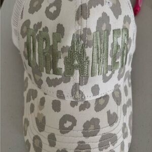 Disney “Dreamer” sage green cheetah print hat